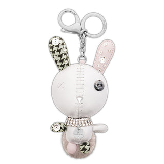 Mathilde bag charm, Rabbit, Gray, Stainless steel