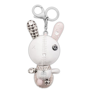Mathilde bag charm, Rabbit, Gray, Stainless steel