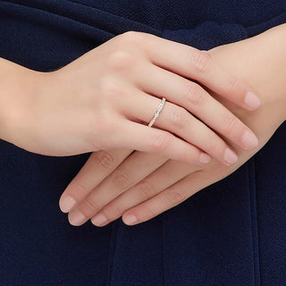 Matrix ring, White, Rose gold-tone plated