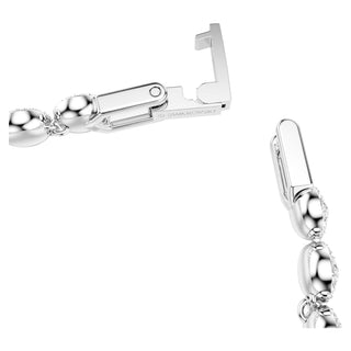Una Angelic Tennis bracelet, Round cut, Small, White, Rhodium plated