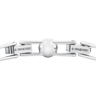 Una Angelic Tennis bracelet, Round cut, Small, White, Rhodium plated