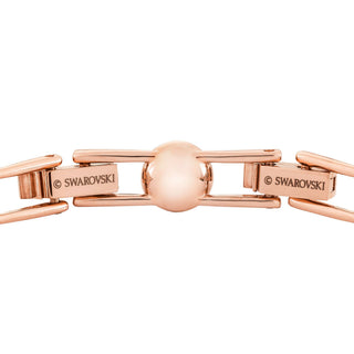 Una Angelic Tennis bracelet, Round cut, Pavé, Medium, White, Rose gold-tone plated