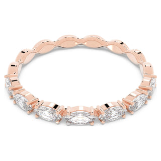 Matrix Vittore ring, Marquise cut, White, Rose gold-tone plated