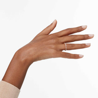 Matrix Vittore ring, Marquise cut, White, Rose gold-tone plated