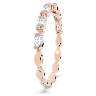 Matrix Vittore ring, Marquise cut, White, Rose gold-tone plated