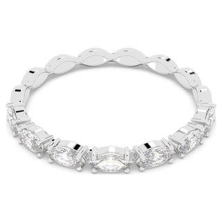 Matrix Vittore ring, Marquise cut, White, Rhodium plated