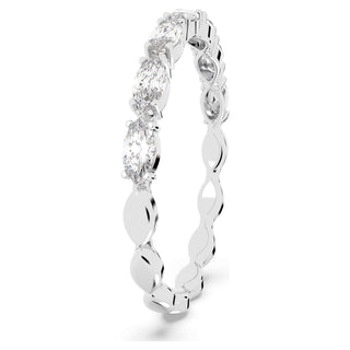 Matrix Vittore ring, Marquise cut, White, Rhodium plated