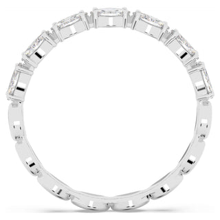 Matrix Vittore ring, Marquise cut, White, Rhodium plated