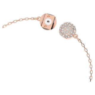 Swan bracelet, Magnetic closure, Swan, Pink, Rose gold-tone plated