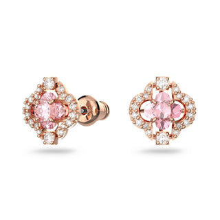 Una set, Mixed cuts, Clover, Pink, Rose gold-tone plated