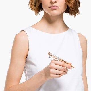 Crystalline ballpoint pen, Rose gold tone, Rose gold-tone plated