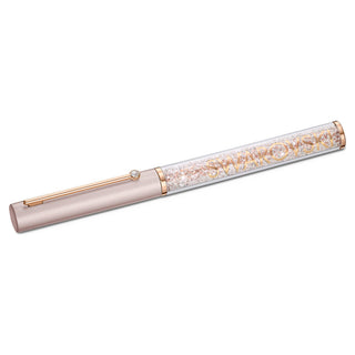 Crystalline Lustre ballpoint pen, White, Rose gold-tone plated