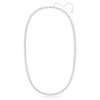 Infinite bag charm, Infinity and heart, White, Mixed metal finish