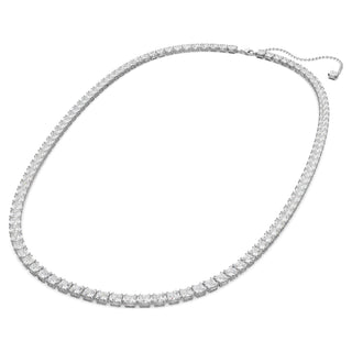 Infinite bag charm, Infinity and heart, White, Mixed metal finish