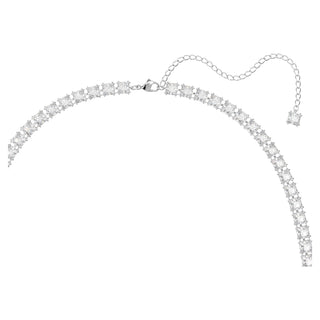 Infinite bag charm, Infinity and heart, White, Mixed metal finish