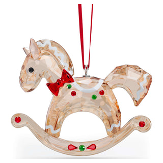 Holiday Cheers Gingerbread Rocking Horse Ornament