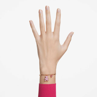 Teddy bracelet, Bear, Pink, Rose gold-tone plated