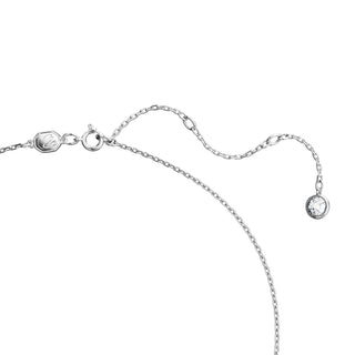 Swan pendant, Swan, Medium, White, Rhodium plated