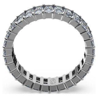 Matrix ring, Baguette cut, Gray, Ruthenium plated