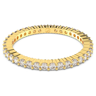 Matrix Vittore ring, Round cut, White, Gold-tone finish