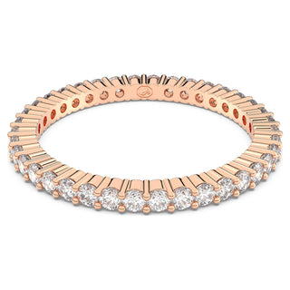 Matrix Vittore ring, Round cut, White, Rose gold-tone finish