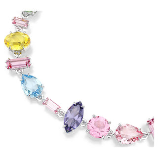 Gema bracelet, Mixed cuts, Multicolored, Rhodium plated
