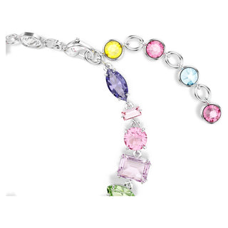 Gema bracelet, Mixed cuts, Multicolored, Rhodium plated