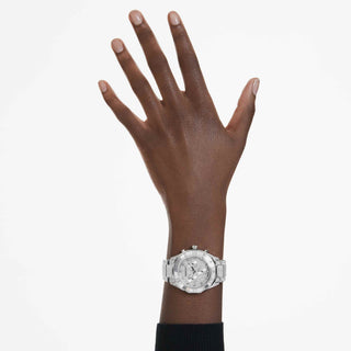Dextera Lux watch, Swiss Made, Metal bracelet, Silver tone, Stainless Steel