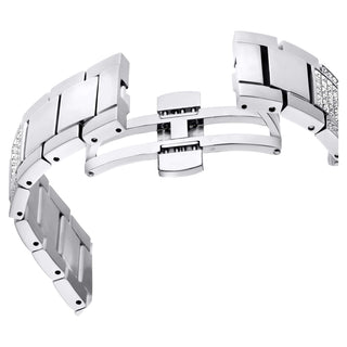 Dextera Lux watch, Swiss Made, Metal bracelet, Silver tone, Stainless Steel