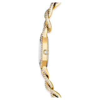 Dextera Chain watch, Swiss Made, Crystal bracelet, Gold tone, Gold-tone finish