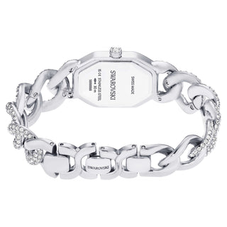 Dextera Chain watch, Swiss Made, Crystal bracelet, Silver tone, Stainless Steel