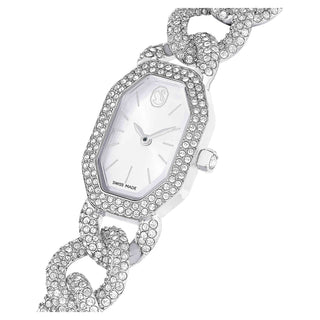 Dextera Chain watch, Swiss Made, Crystal bracelet, Silver tone, Stainless Steel
