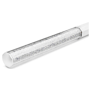 Crystalline ballpoint pen, White, White lacquered, Chrome plated