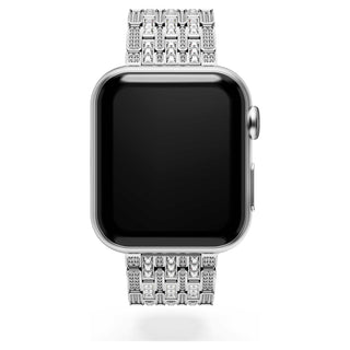 Sparkling chain strap, For Apple Watch® 40mm & 41mm, Silver tone, Stainless steel