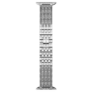 Sparkling chain strap, For Apple Watch® 40mm & 41mm, Silver tone, Stainless steel