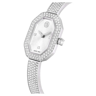 Dextera Bangle watch, Swiss Made, Metal bracelet, Silver tone, Stainless steel