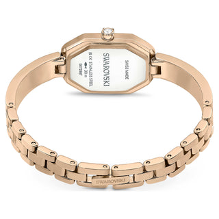 Dextera Bangle watch, Swiss Made, Metal bracelet, Gold tone, Champagne gold-tone finish