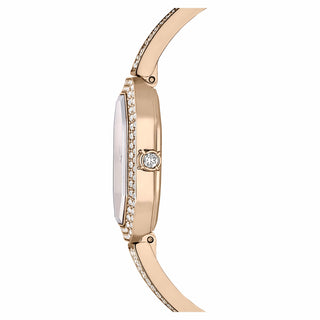 Dextera Bangle watch, Swiss Made, Metal bracelet, Gold tone, Champagne gold-tone finish