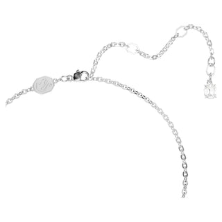Insigne pendant, Pavé, Cross, White, Rhodium plated