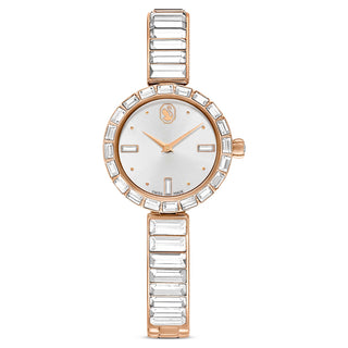 Matrix Bangle watch, Swiss Made, Crystal bracelet, Rose gold tone, Rose gold-tone finish