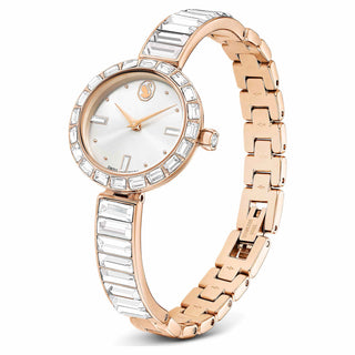 Matrix Bangle watch, Swiss Made, Crystal bracelet, Rose gold tone, Rose gold-tone finish