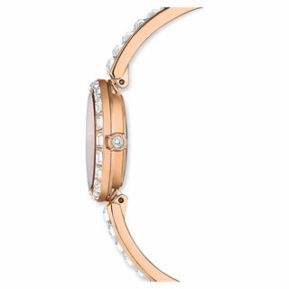 Matrix Bangle watch, Swiss Made, Crystal bracelet, Rose gold tone, Rose gold-tone finish