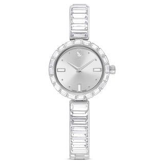 Matrix Bangle watch, Swiss Made, Crystal bracelet, Silver tone, Stainless Steel
