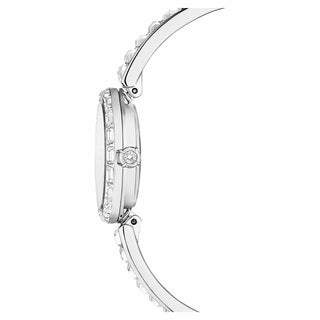 Matrix Bangle watch, Swiss Made, Crystal bracelet, Silver tone, Stainless Steel
