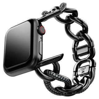 Sparkling case, For Apple Watch® Series 7, 41 mm, Silver tone
