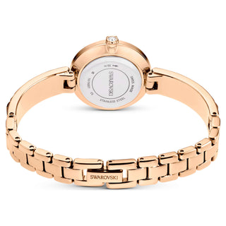 Matrix Bangle watch, Swiss Made, Crystal bracelet, Gray, Rose gold-tone finish