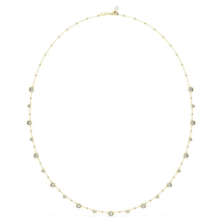 Imber strandage, Round cut, White, Gold-tone plated