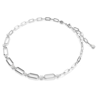 Constella necklace, White, Rhodium plated