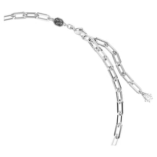 Constella necklace, White, Rhodium plated