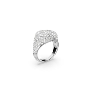 Sublima cocktail ring, White, Rhodium plated